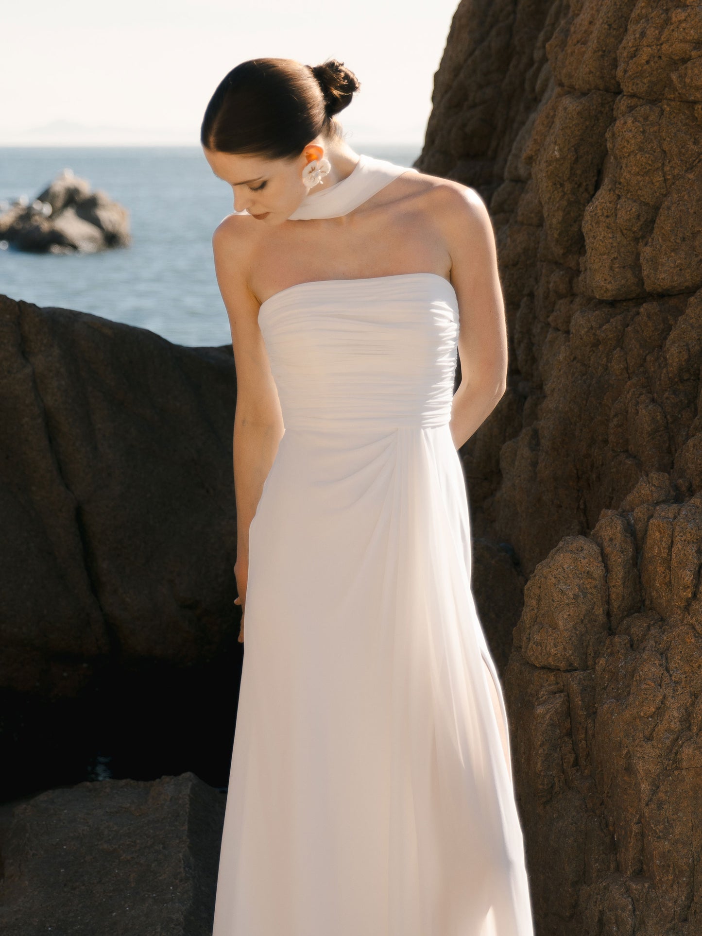 Strapless Modest Wedding Dress