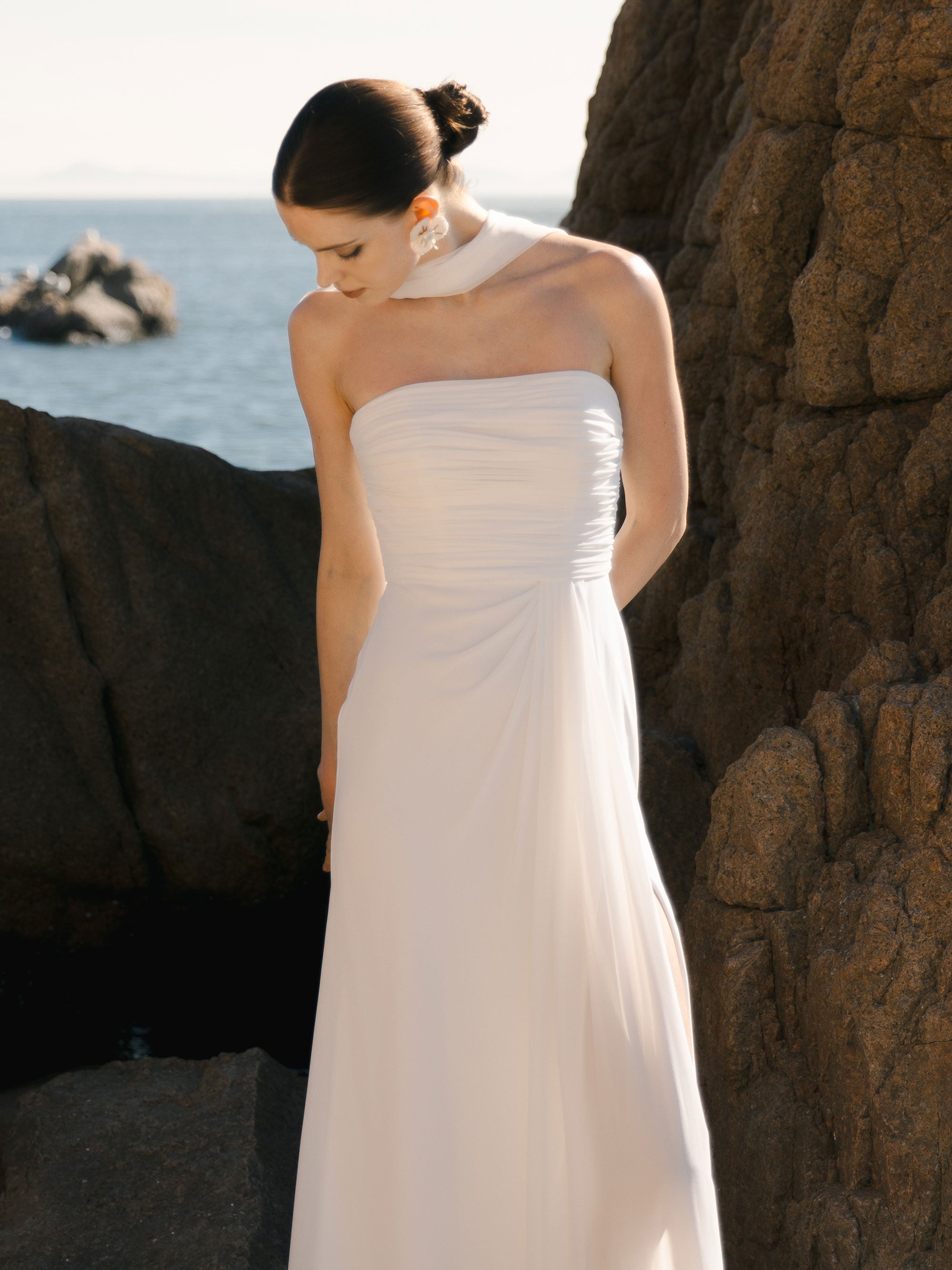 Strapless Modest Wedding Dress