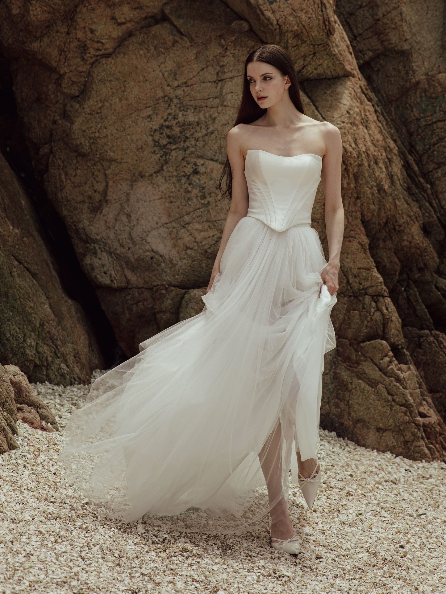 Corset Tulle Skirt Two Piece Set