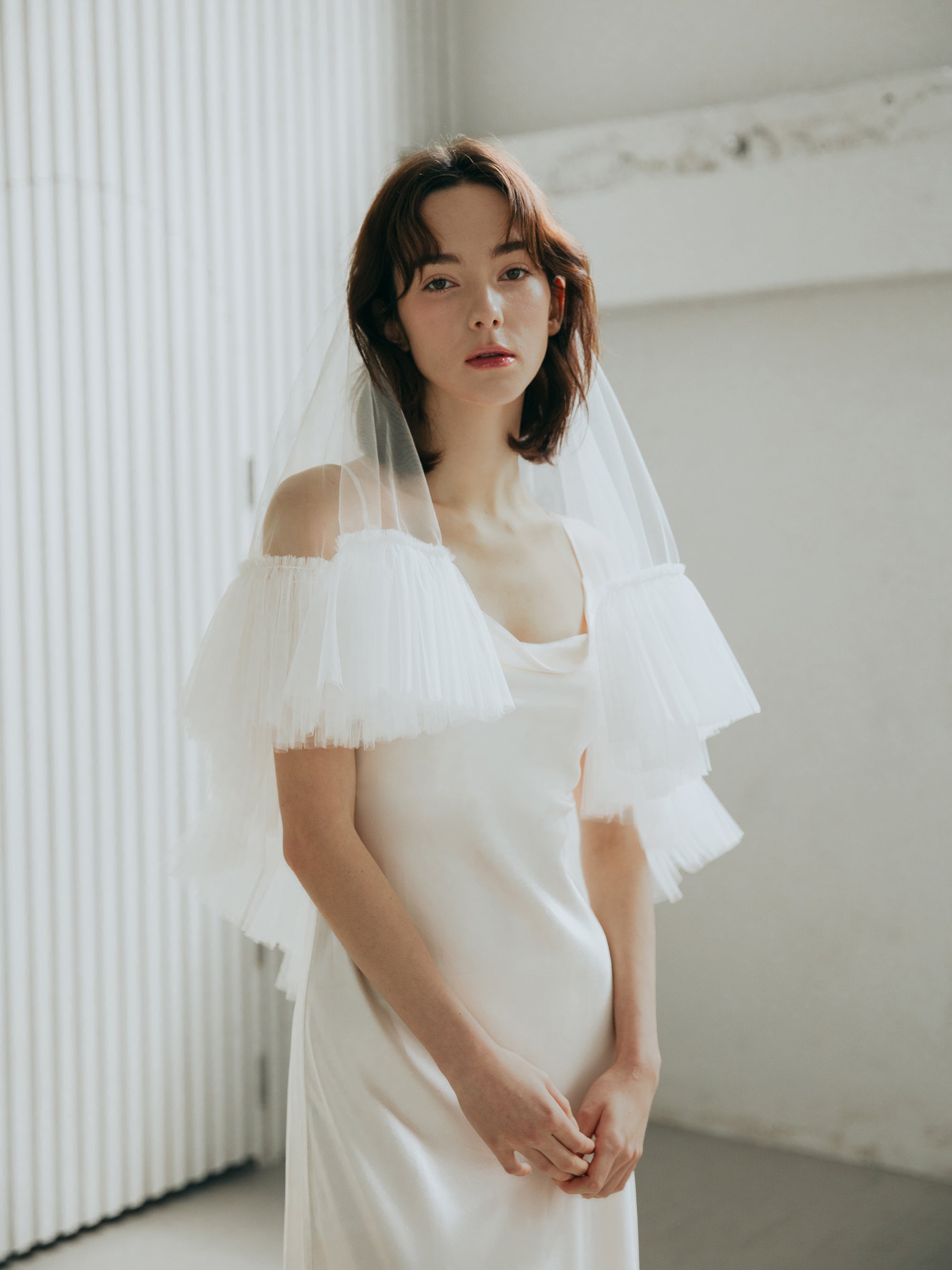 Ruffle Edge Statement Bridal Veil