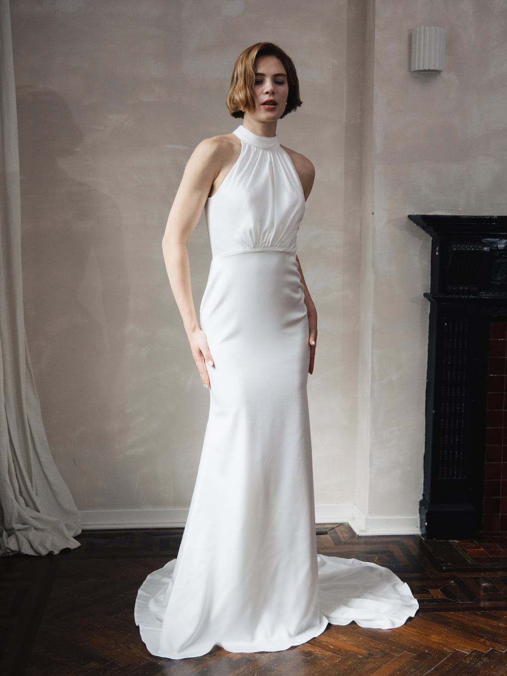 Minimalist Halter Wedding Dress