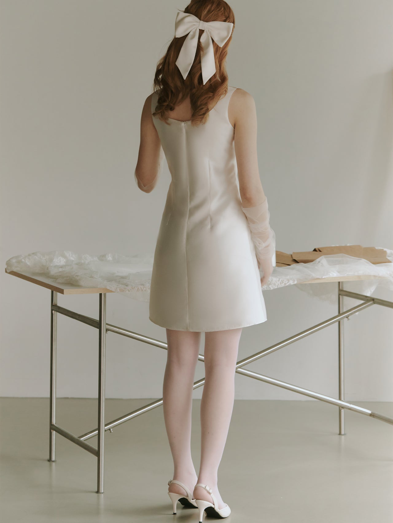 Silky Satin Oversized Bridal Bow