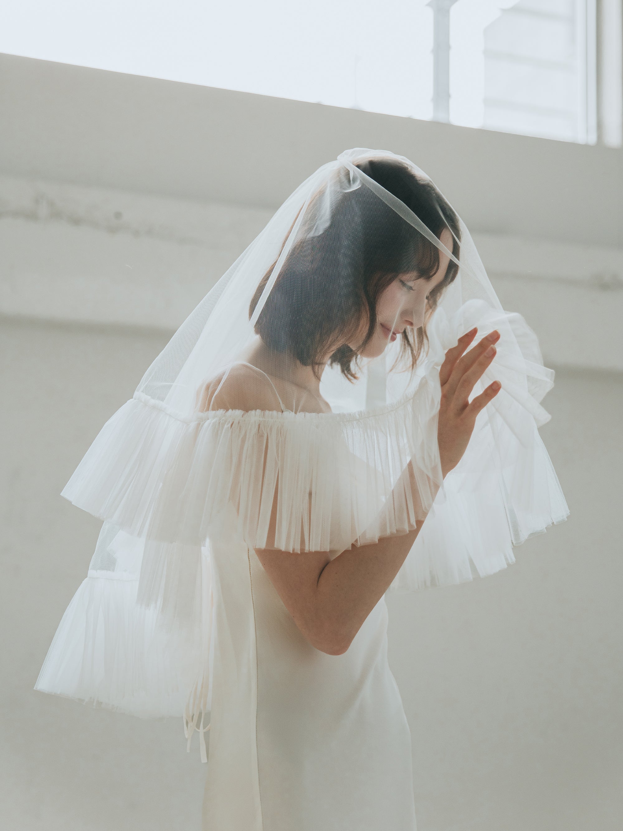 Ruffle Edge Statement Bridal Veil