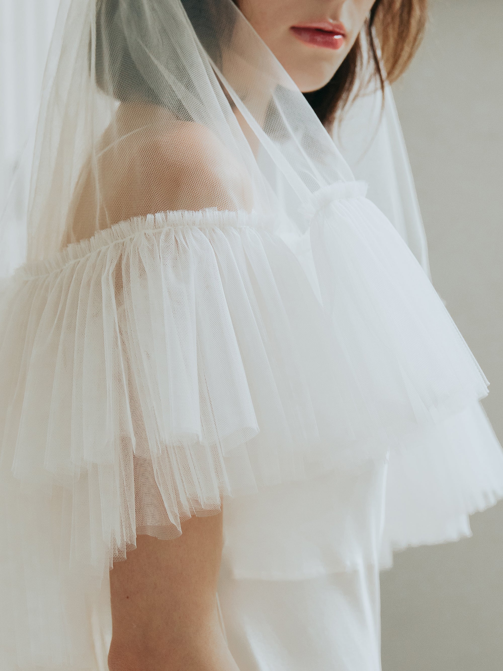 Ruffle Edge Statement Bridal Veil