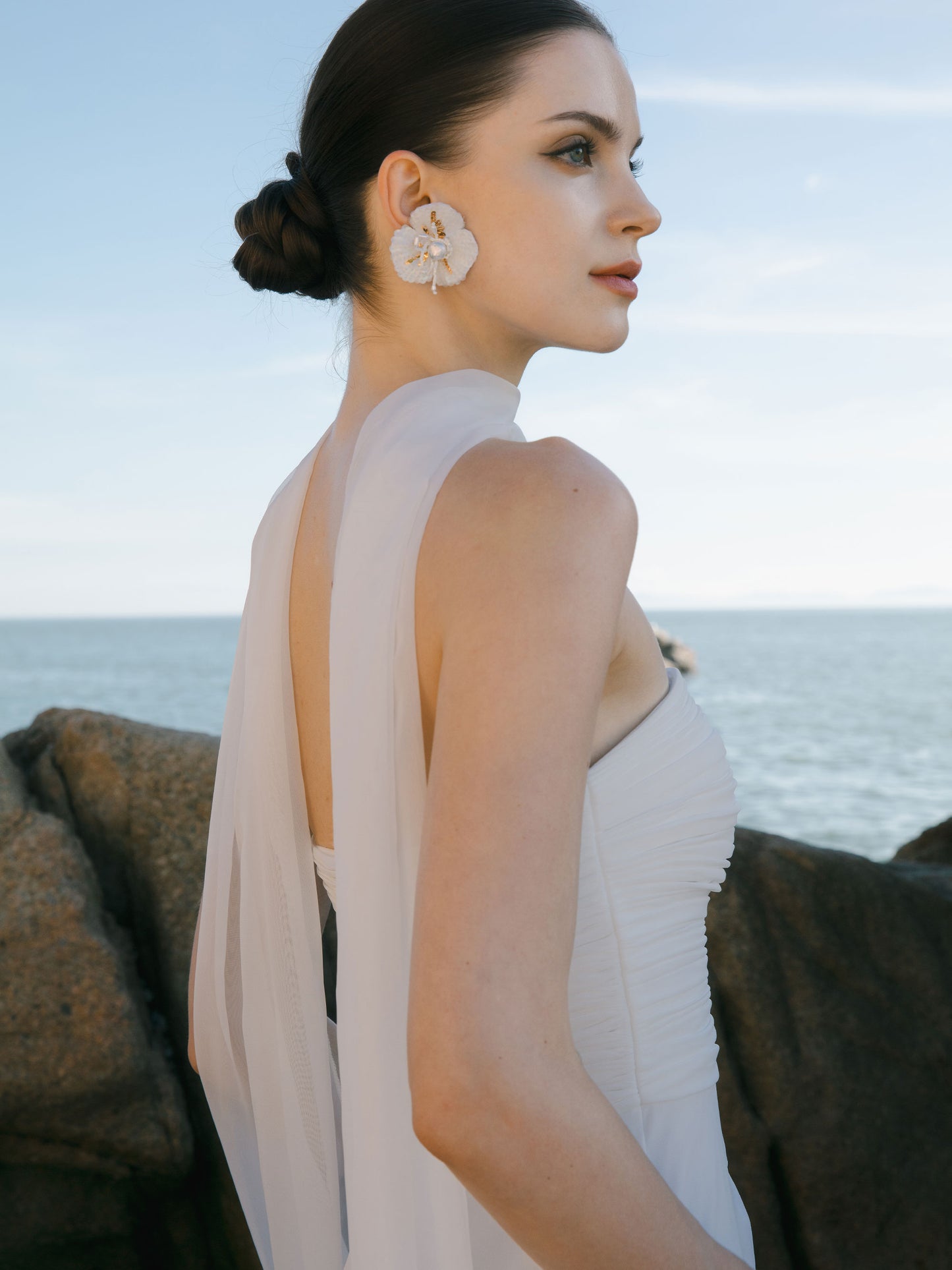 Bridal Neck Scarf Minimalist Shawl