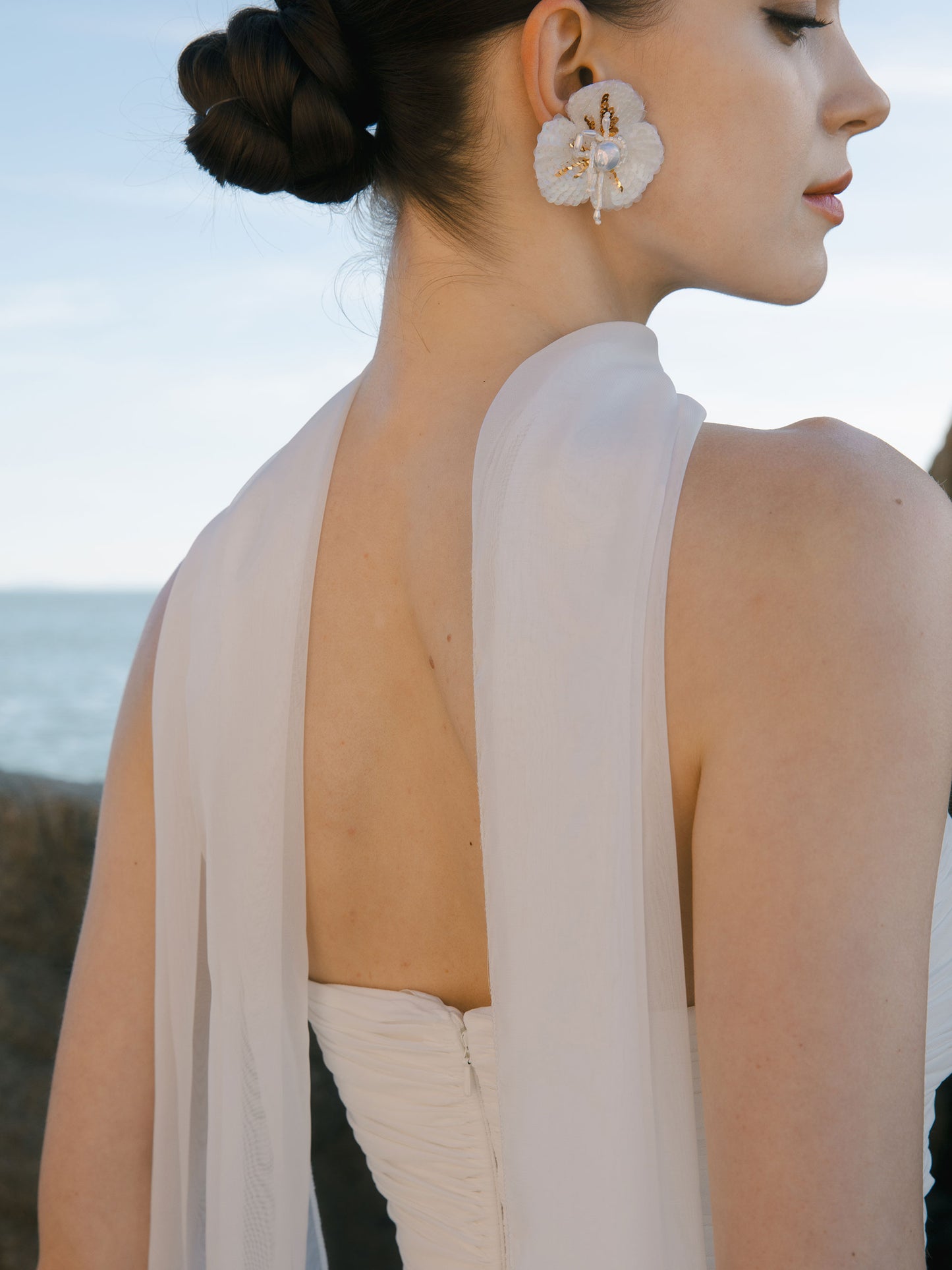 Bridal Neck Scarf Minimalist Shawl