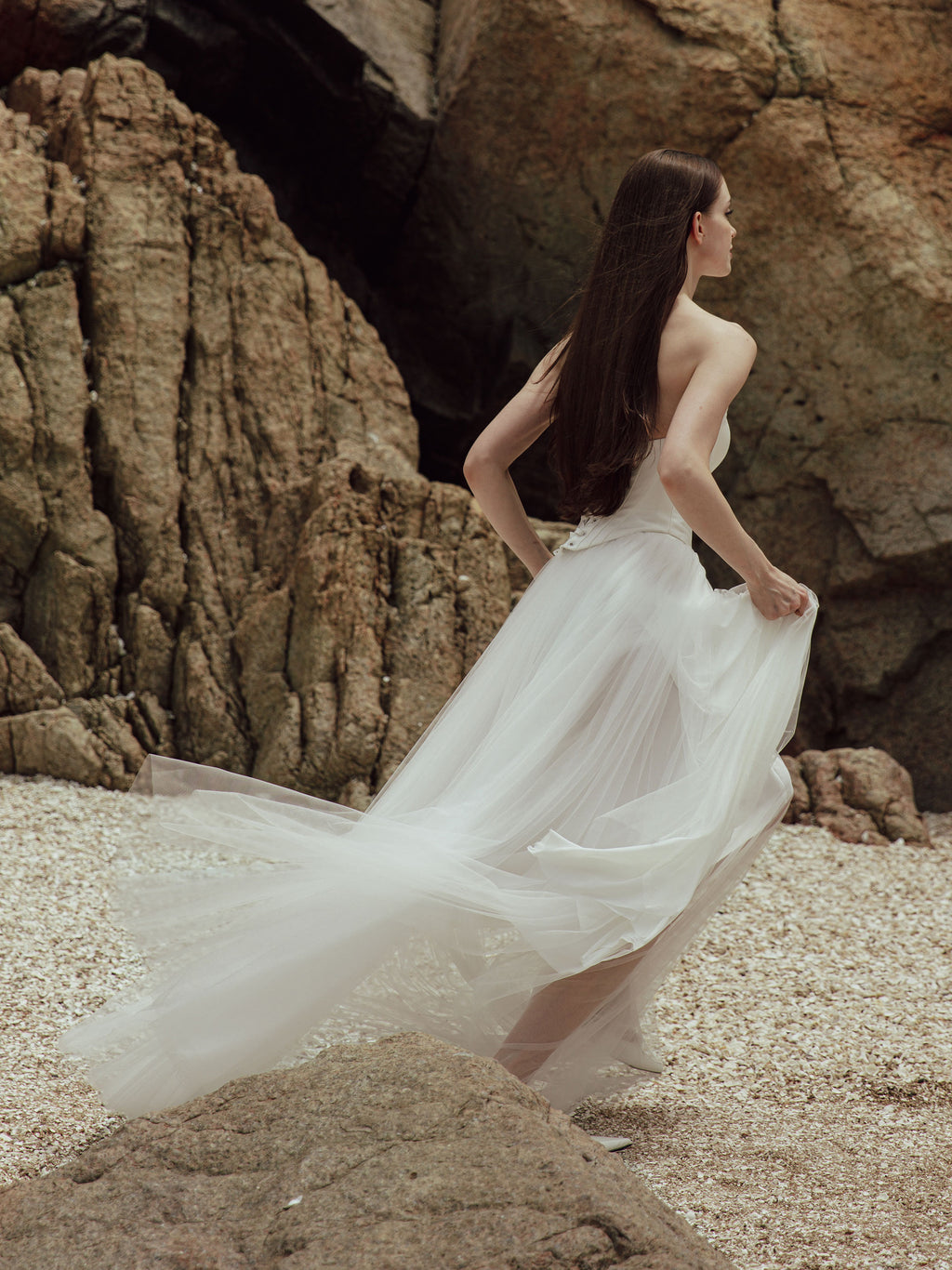Tulle Skirt Two Piece Set - Corset Wedding Dress
