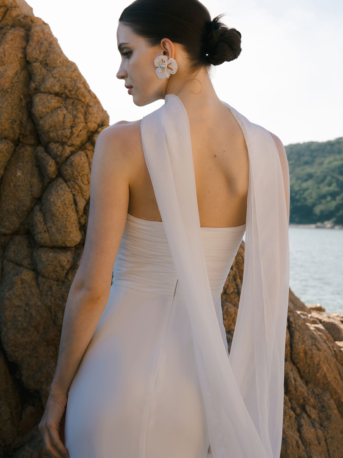 Bridal Neck Scarf Minimalist Shawl