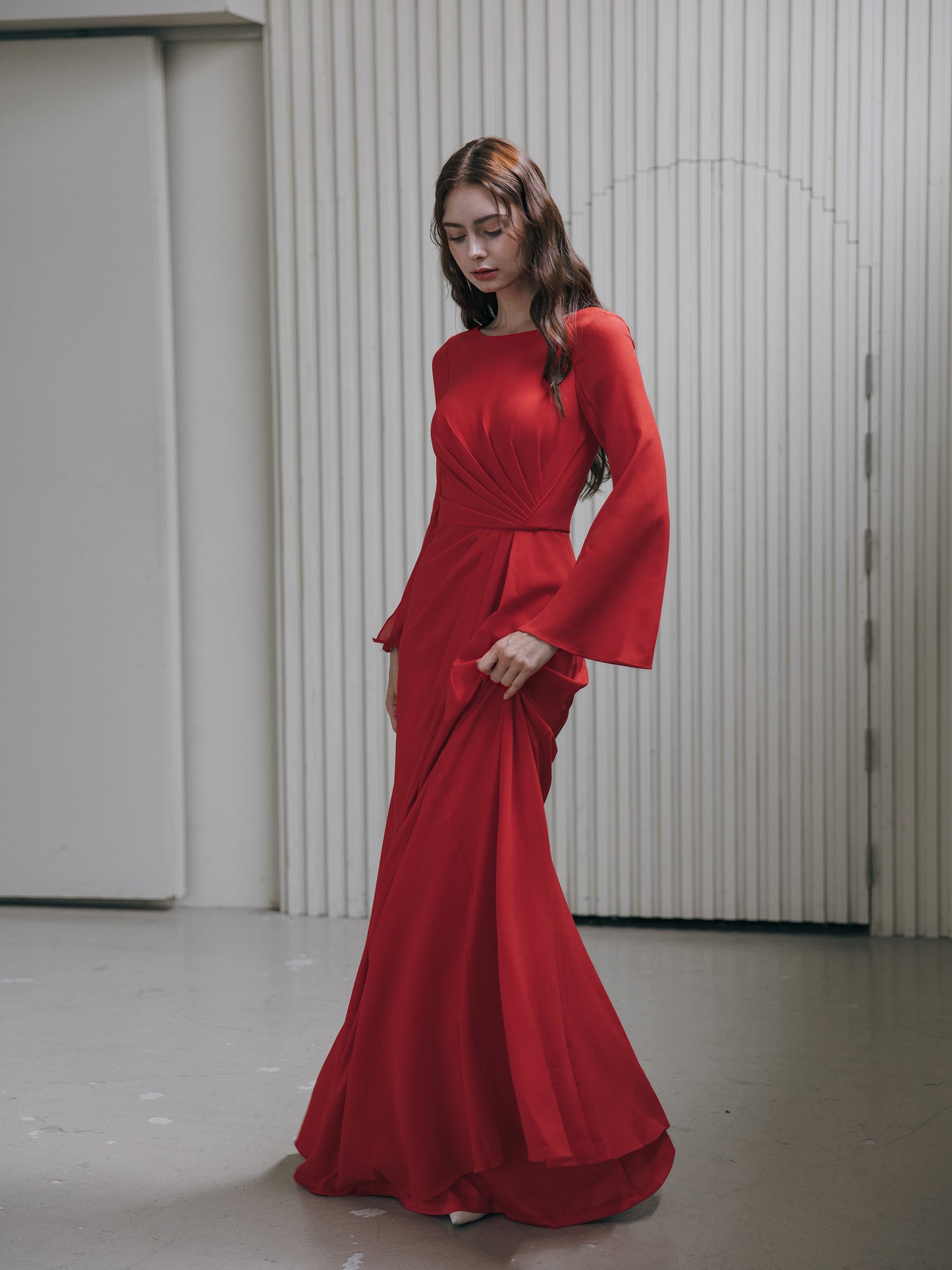 Elegant Red Evening Gown