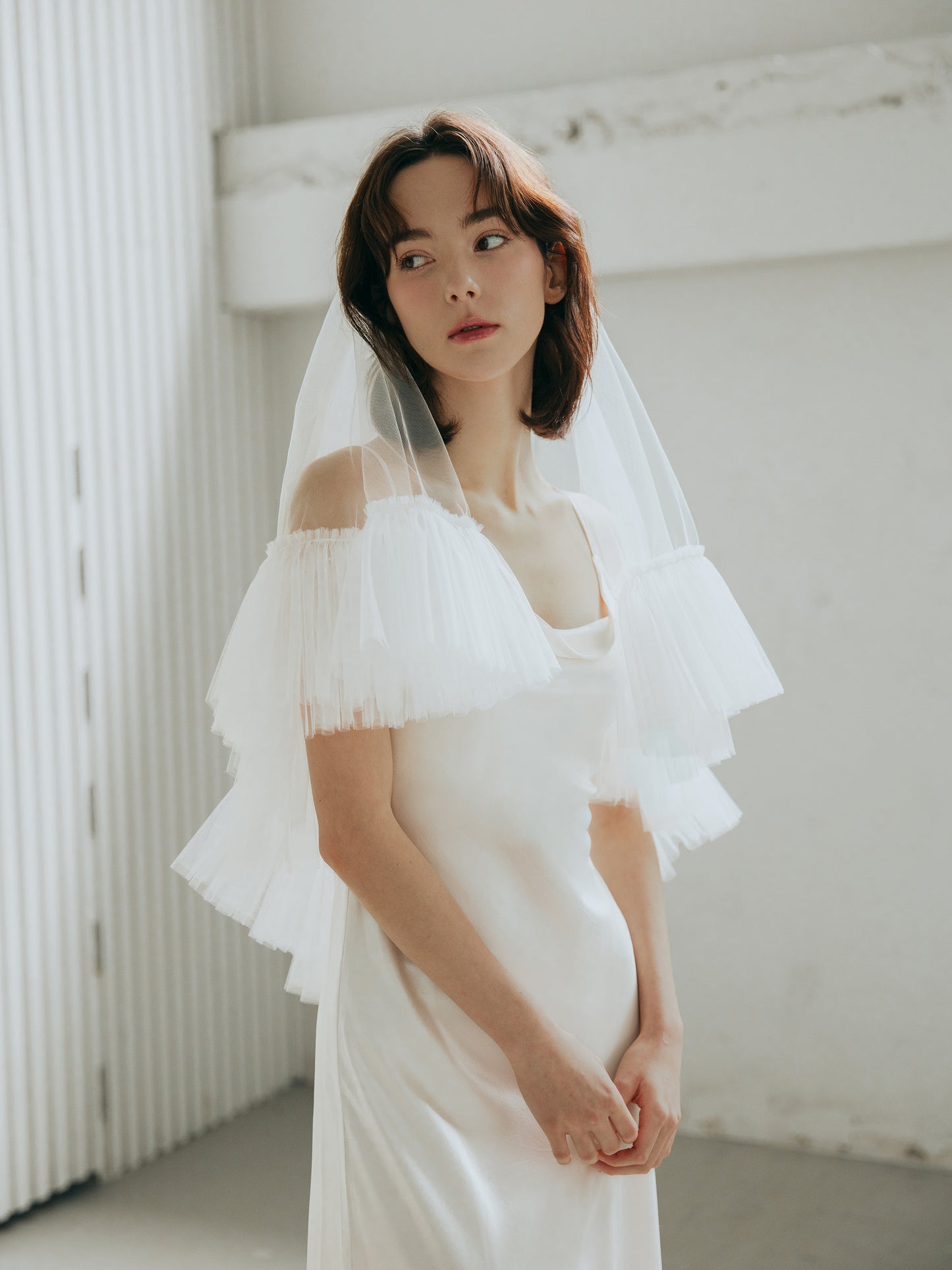 Frill Tulle Bridal Veil