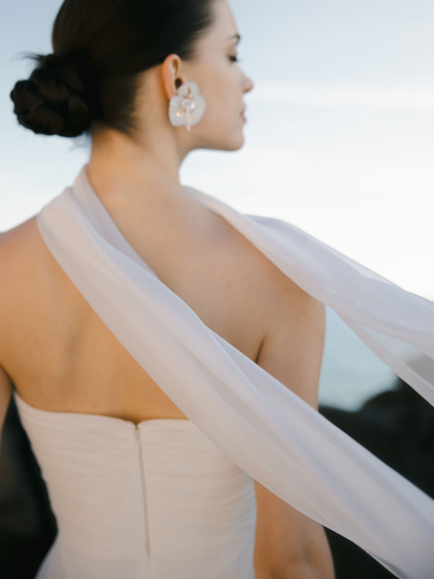 Bridal Neck Scarf Minimalist Shawl