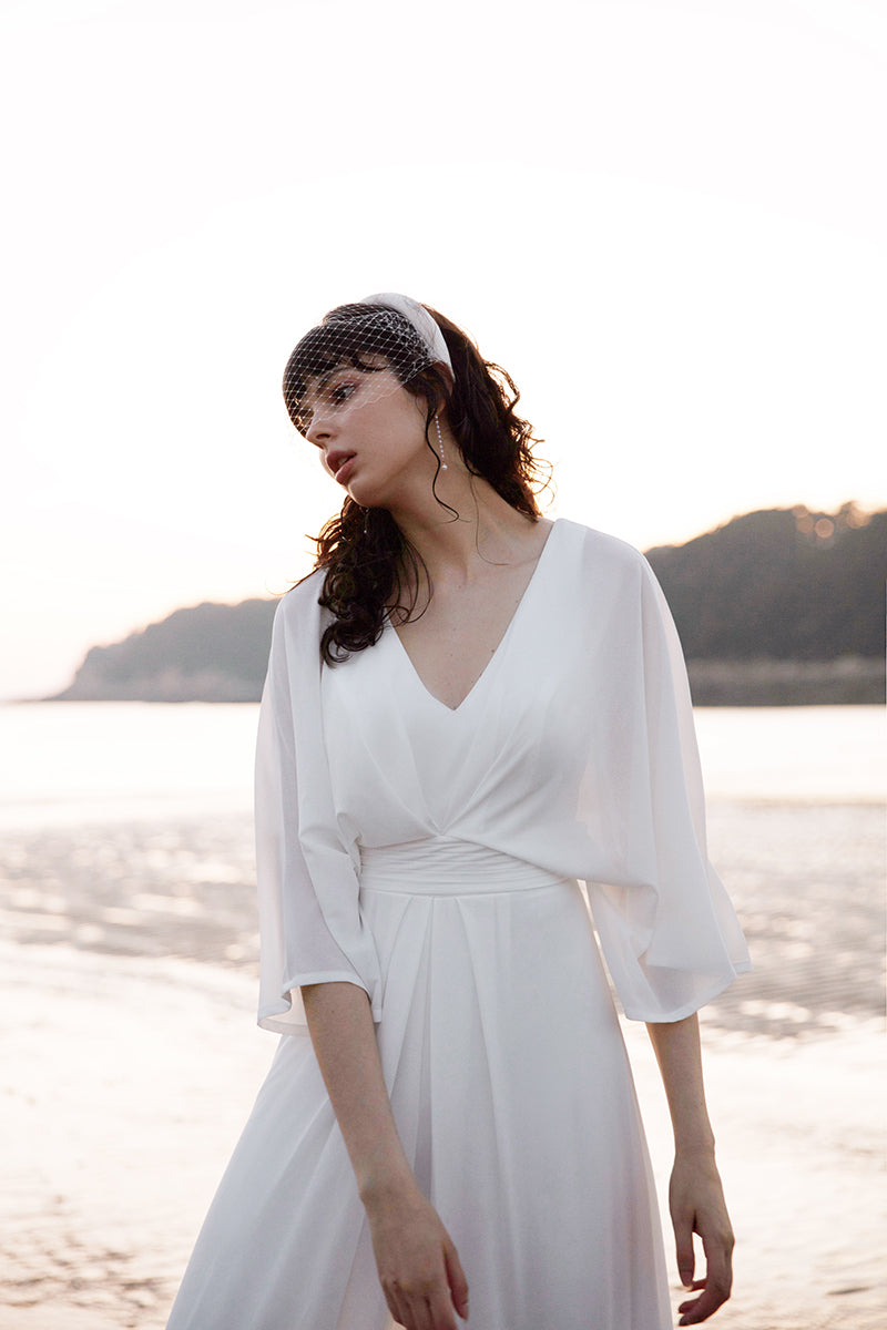 White V-neckline Jumpsuit