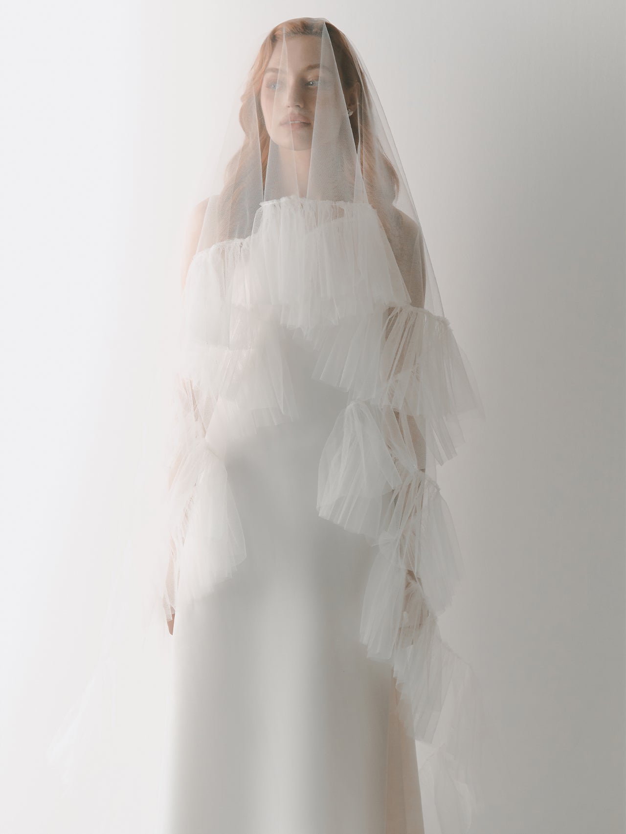 Ruffle Edge Bridal Veil