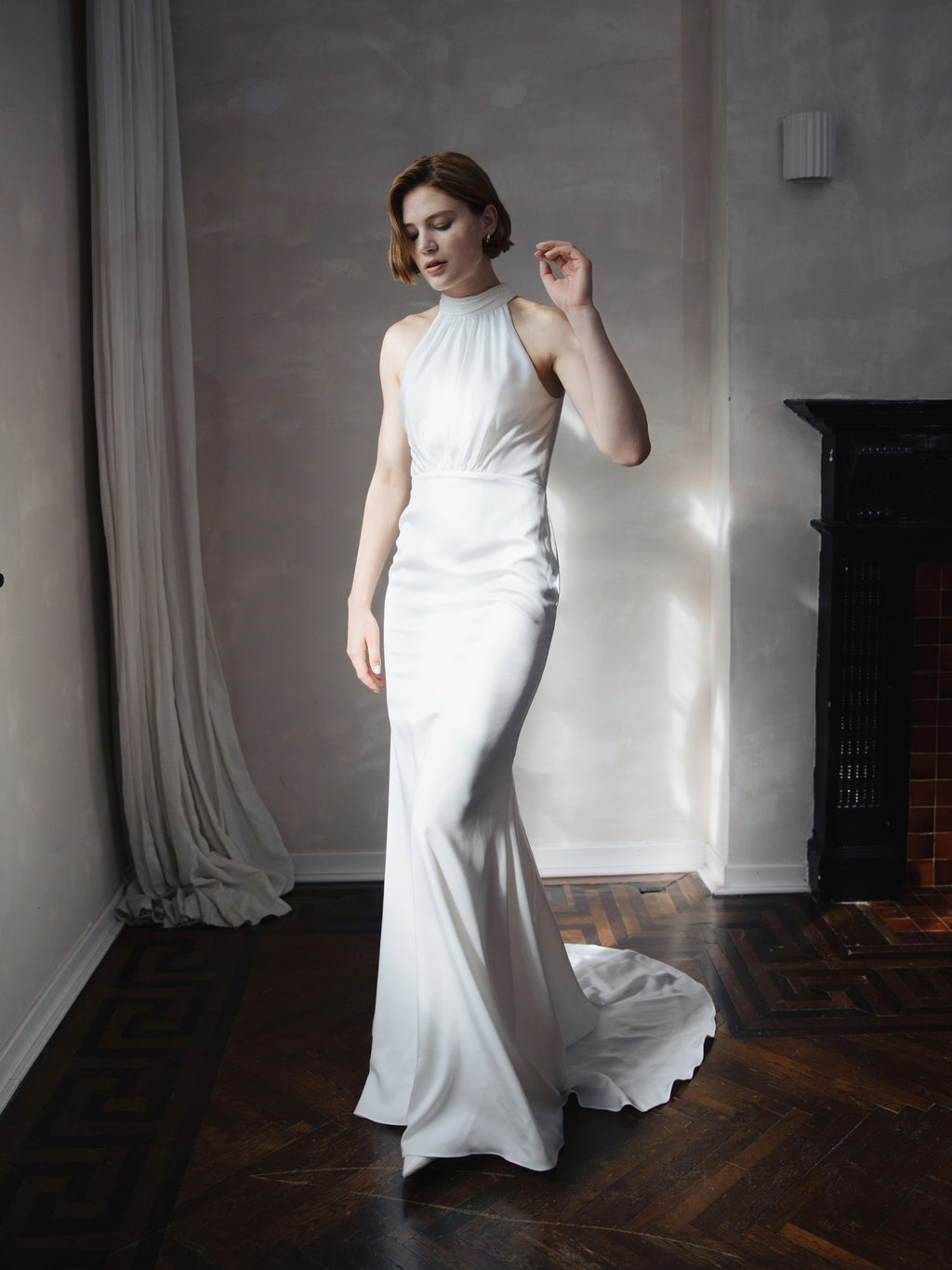 Minimalist Halter Wedding Dress