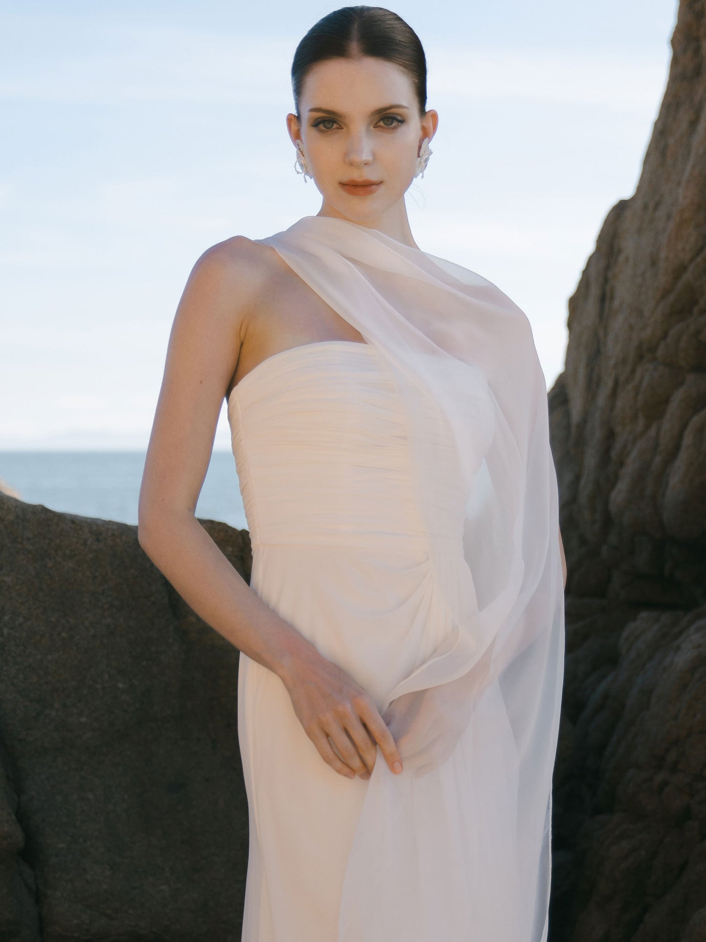 Bridal Neck Scarf Minimalist Shawl