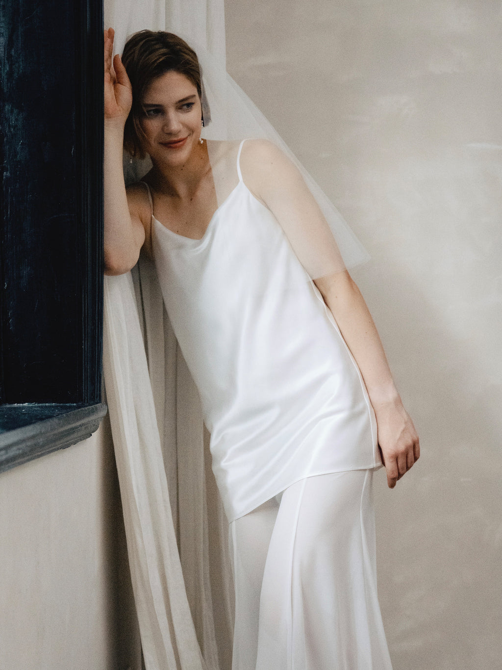 Asetete Satin Slip Wedding Dress