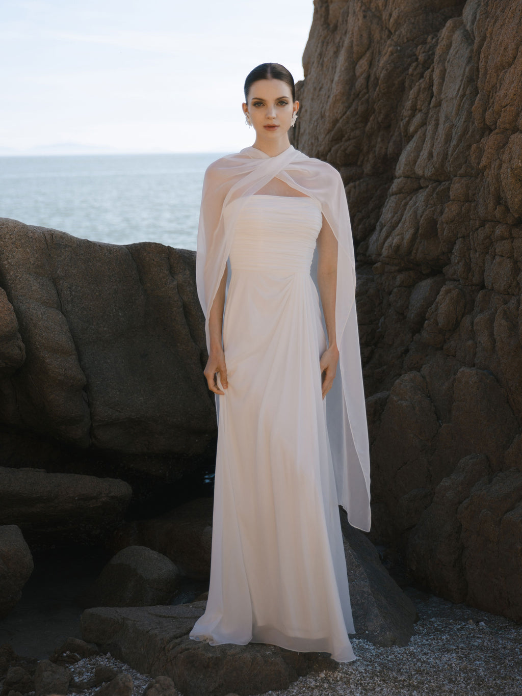 Bridal Neck Scarf Minimalist Shawl