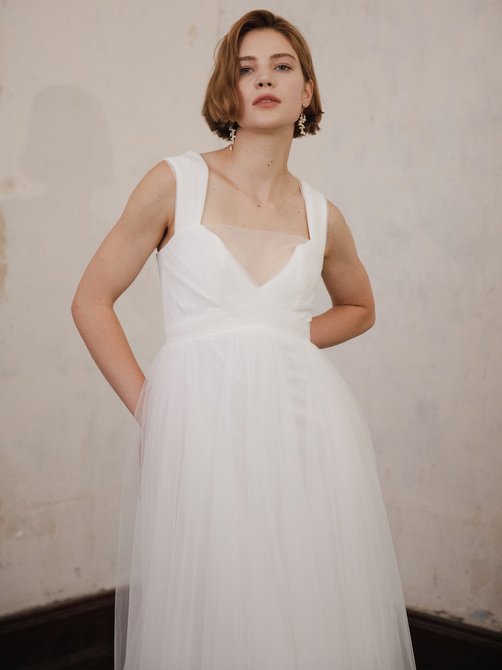 Simple Tulle Wedding Dress