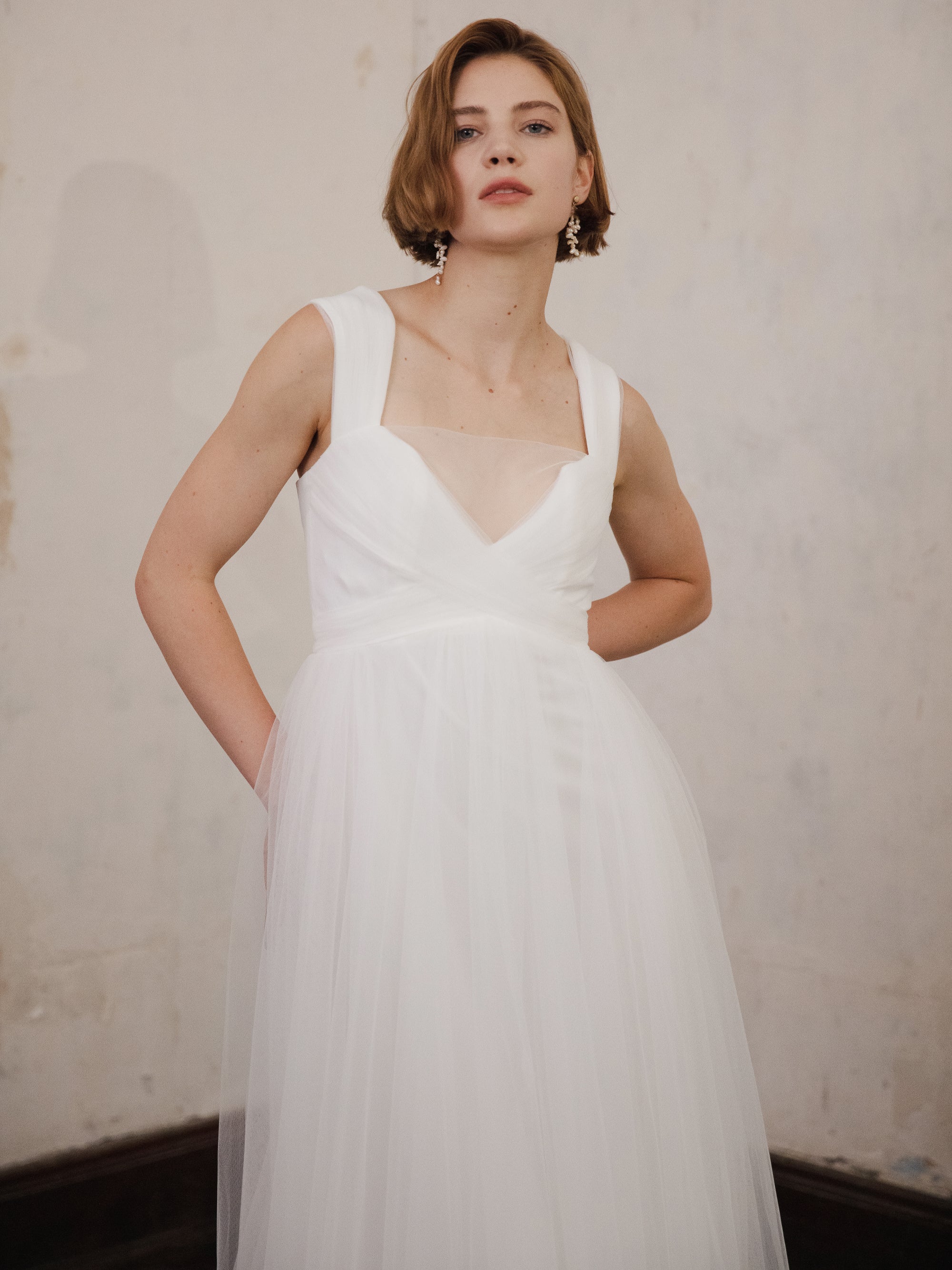 Simple Tulle Wedding Dress