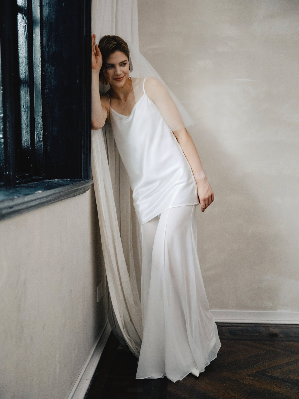 Asetete Satin Slip Wedding Dress