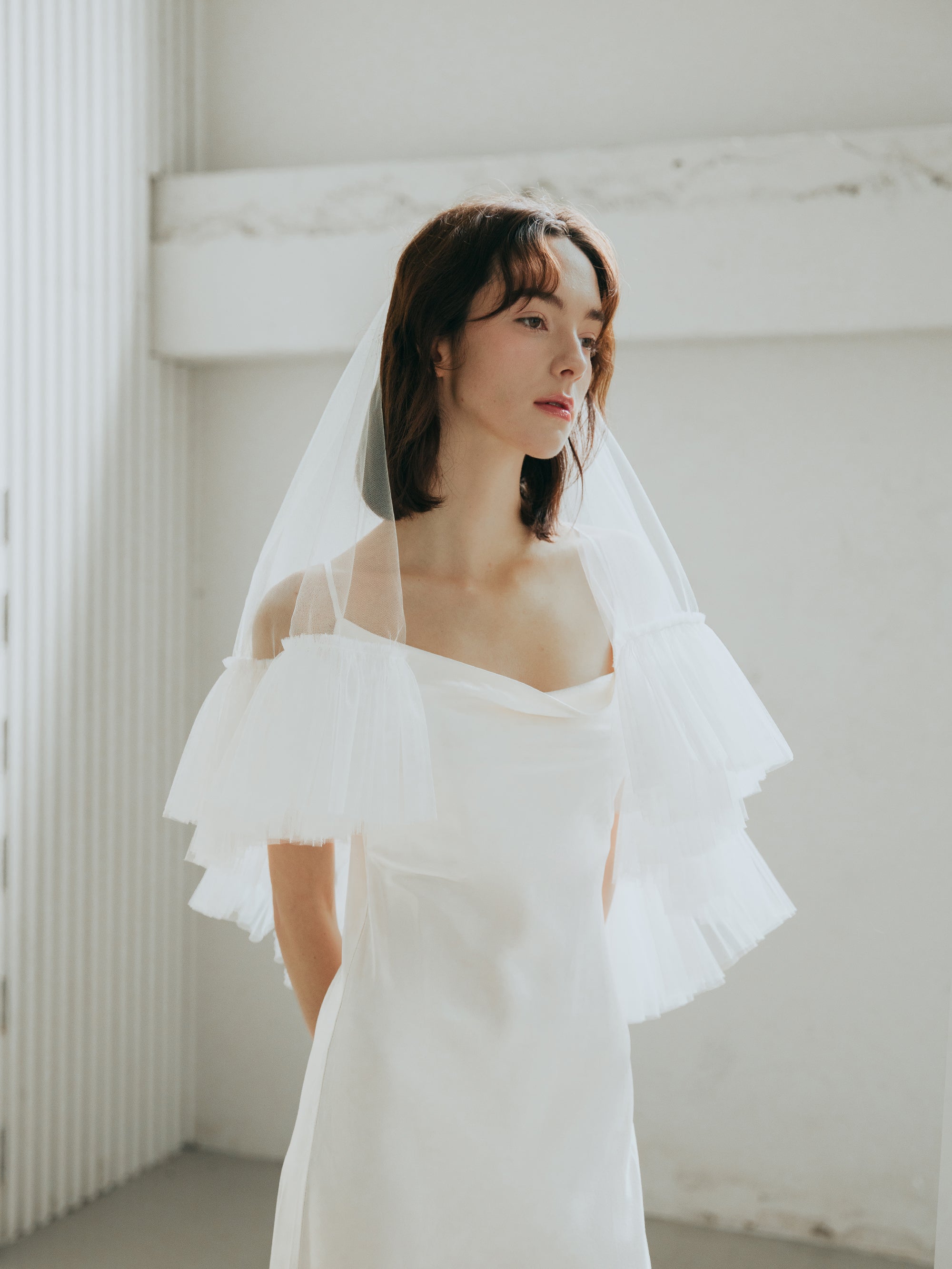 Ruffle Edge Statement Bridal Veil