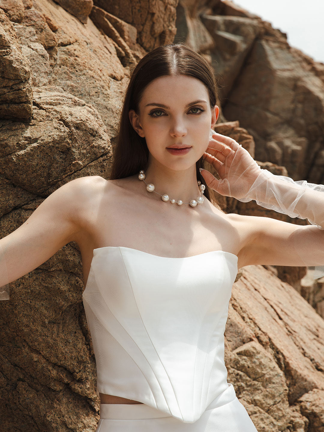 Two Piece Wedding Dress - Corset Dress Set
