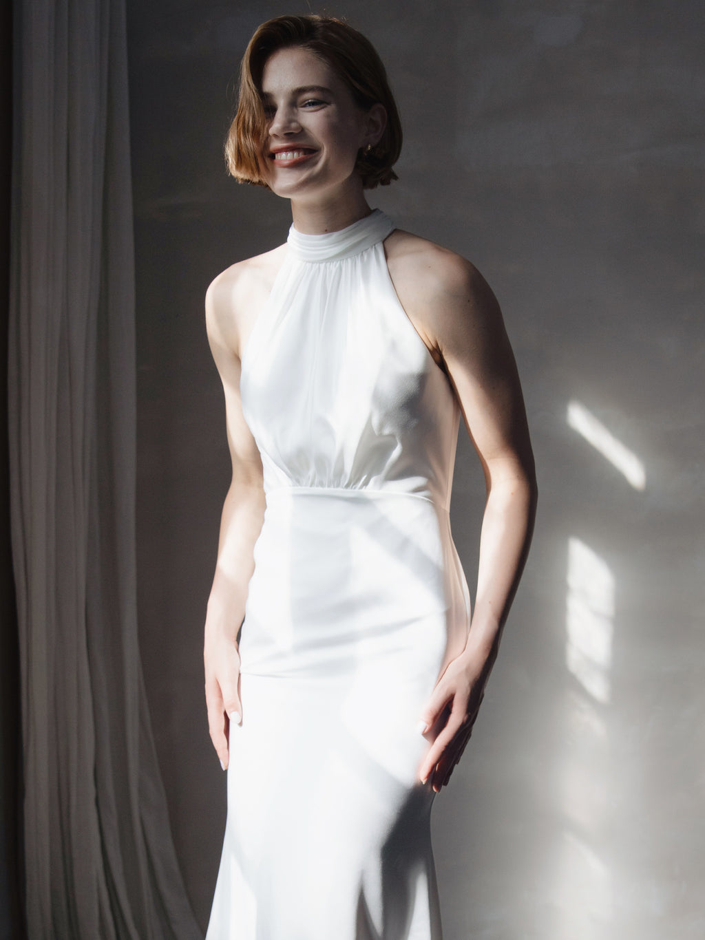 Minimalist Halter Wedding Dress