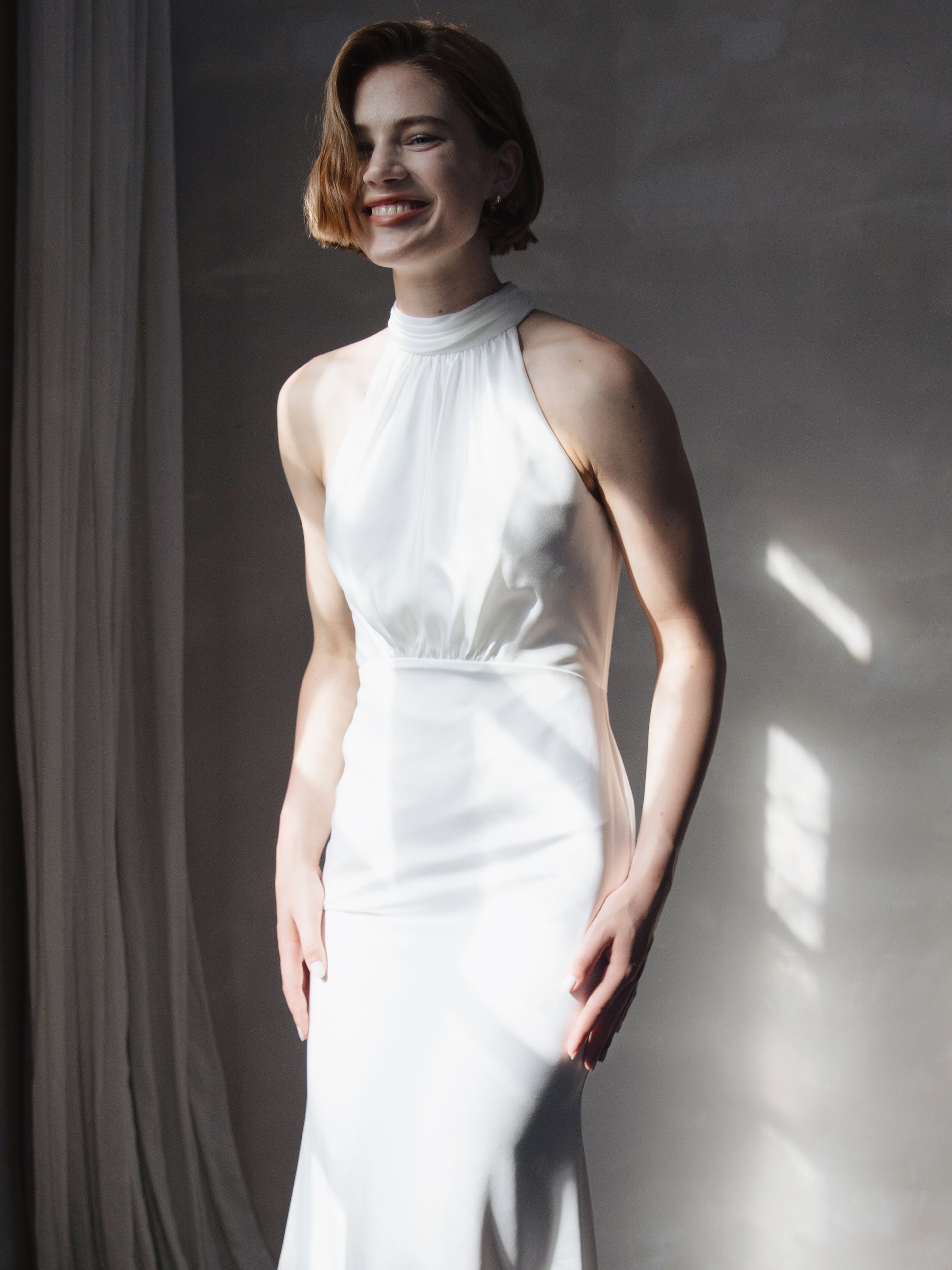 Minimalist Halter Wedding Dress