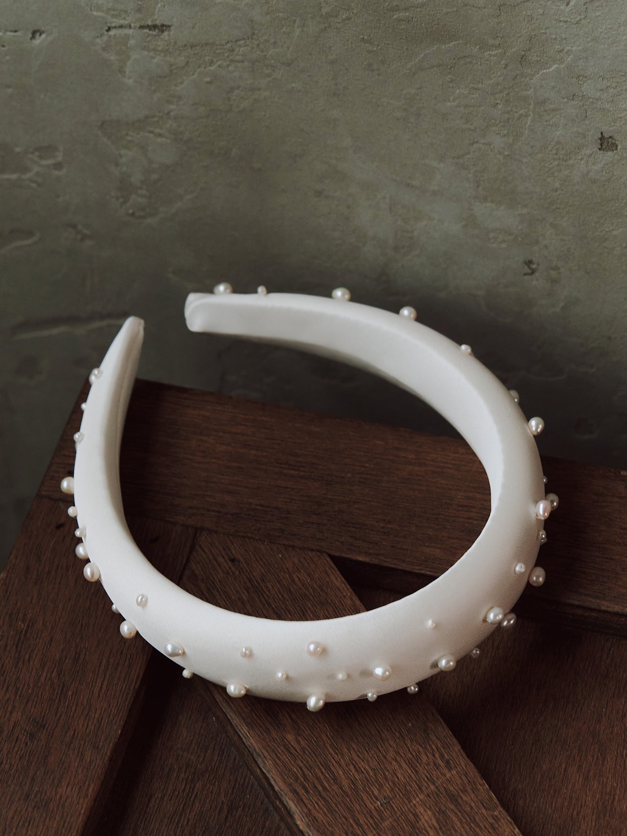 Freshwater Pearl Satin Bridal Headband