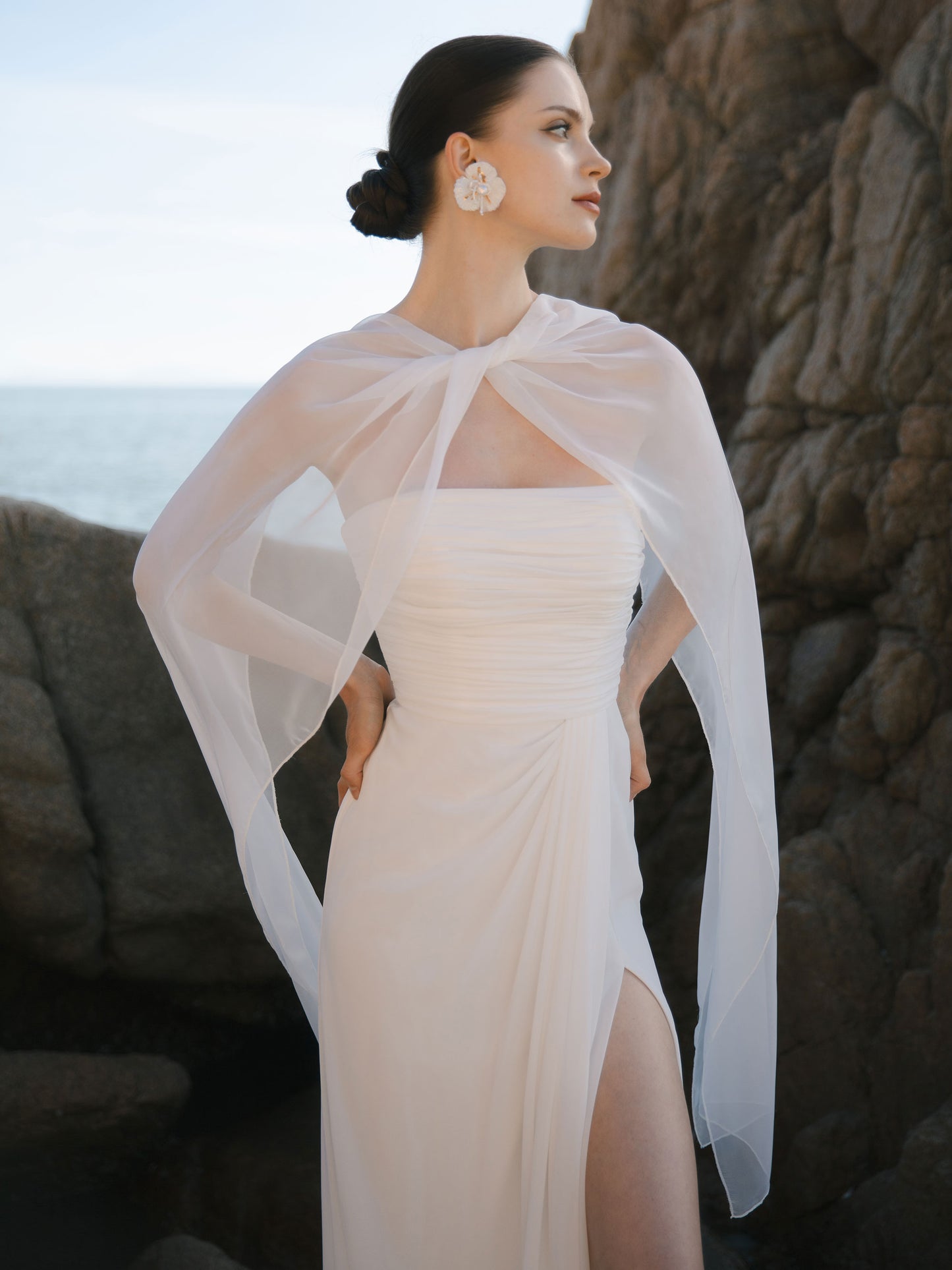 Bridal Neck Scarf Minimalist Shawl