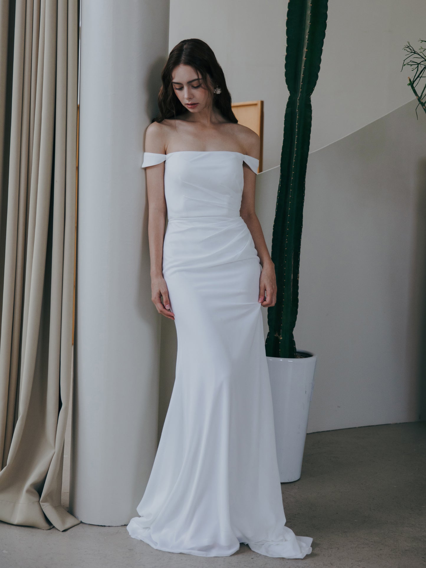 Off Shoulder Wedding Dress