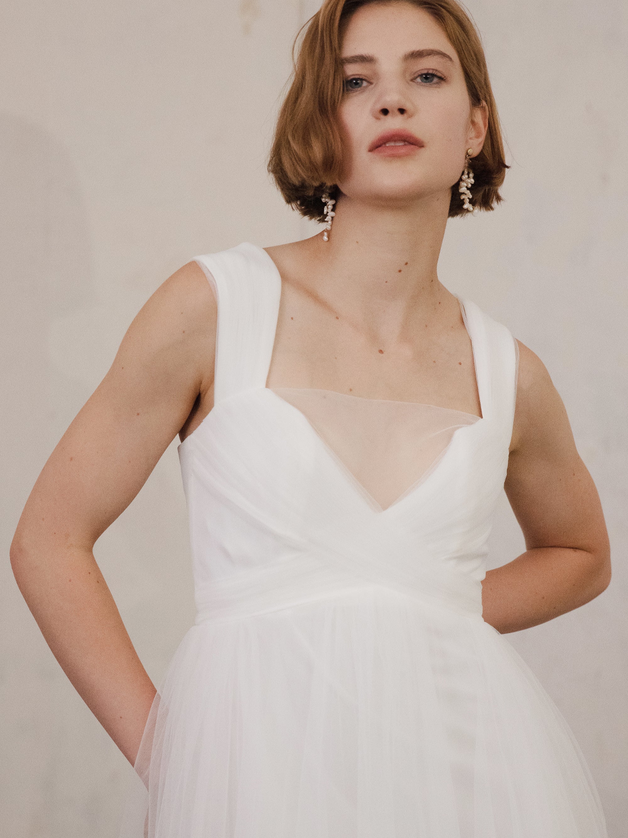 Simple Tulle Wedding Dress