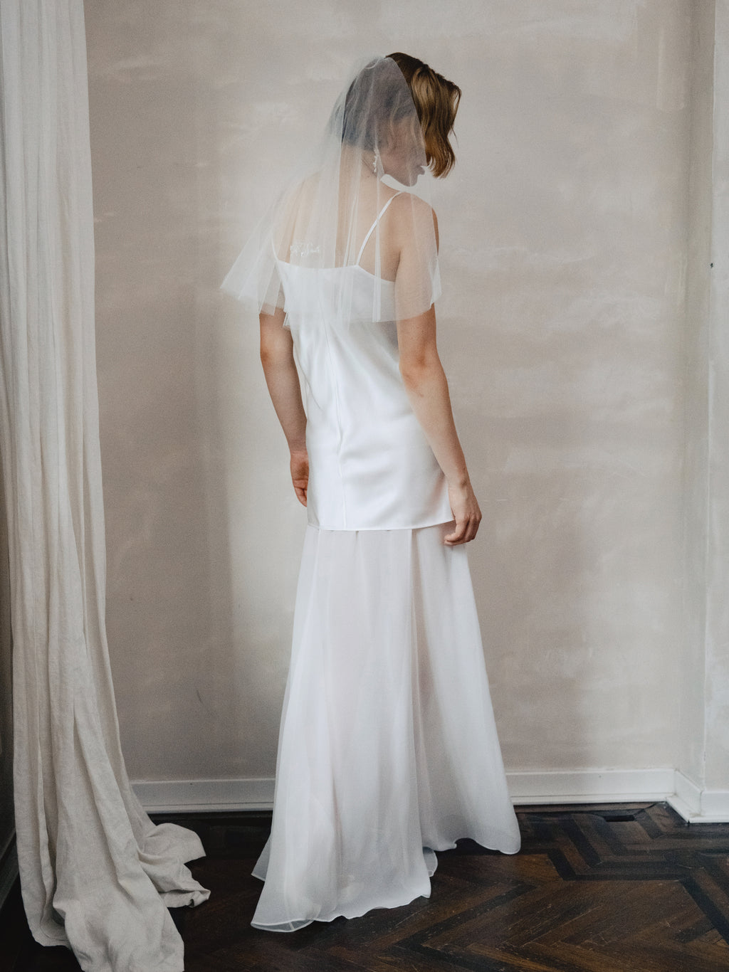 Asetete Satin Slip Wedding Dress