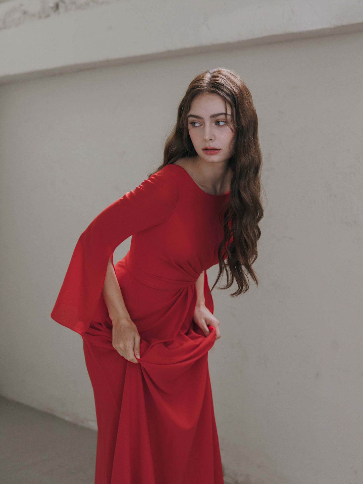 Elegant Red Evening Gown