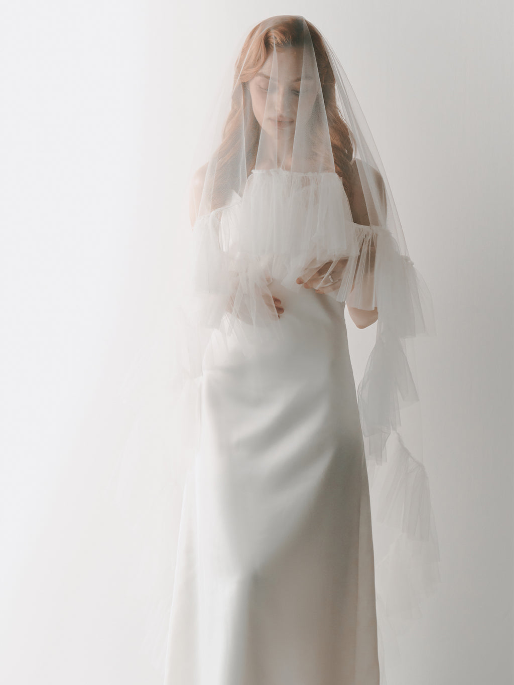 Ruffle Edge Bridal Veil