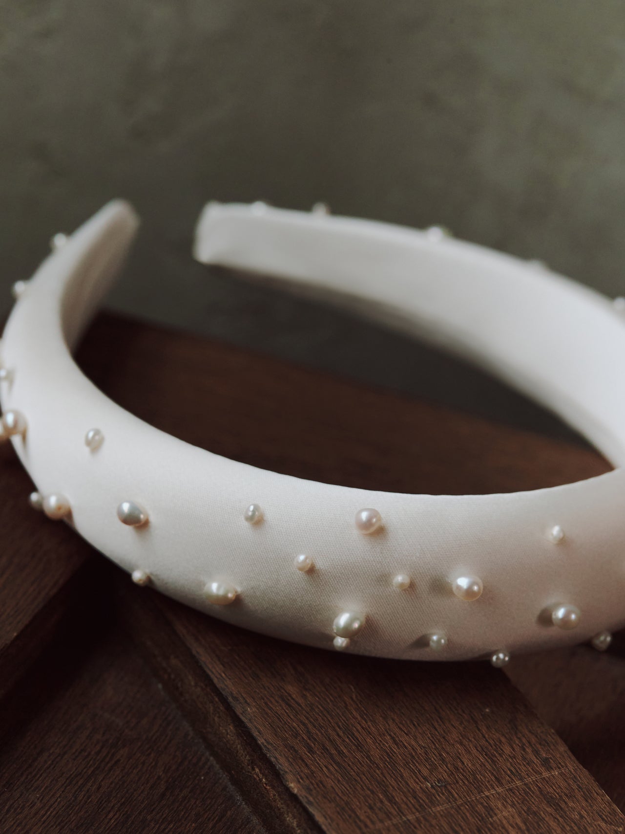 Freshwater Pearl Satin Bridal Headband