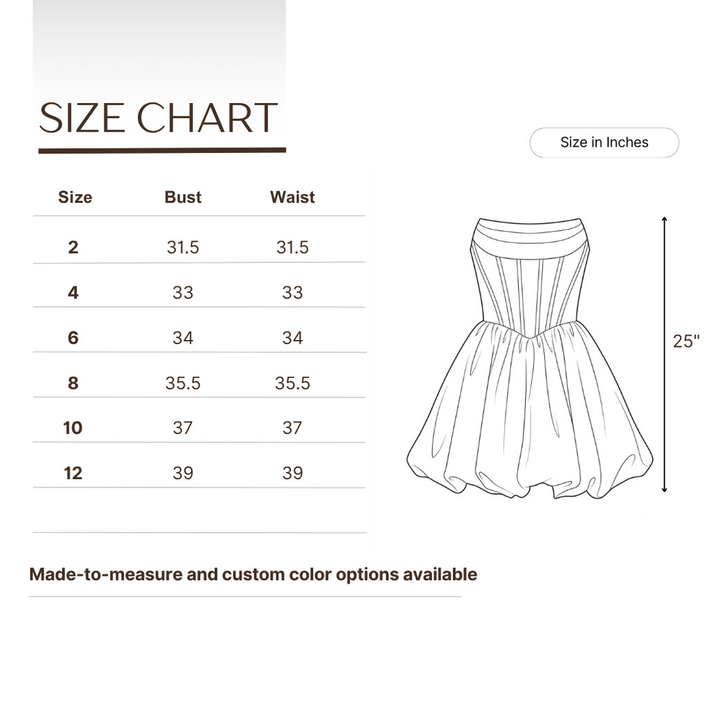 Corset Wedding Dress - Strapless Mini Bridal Dress