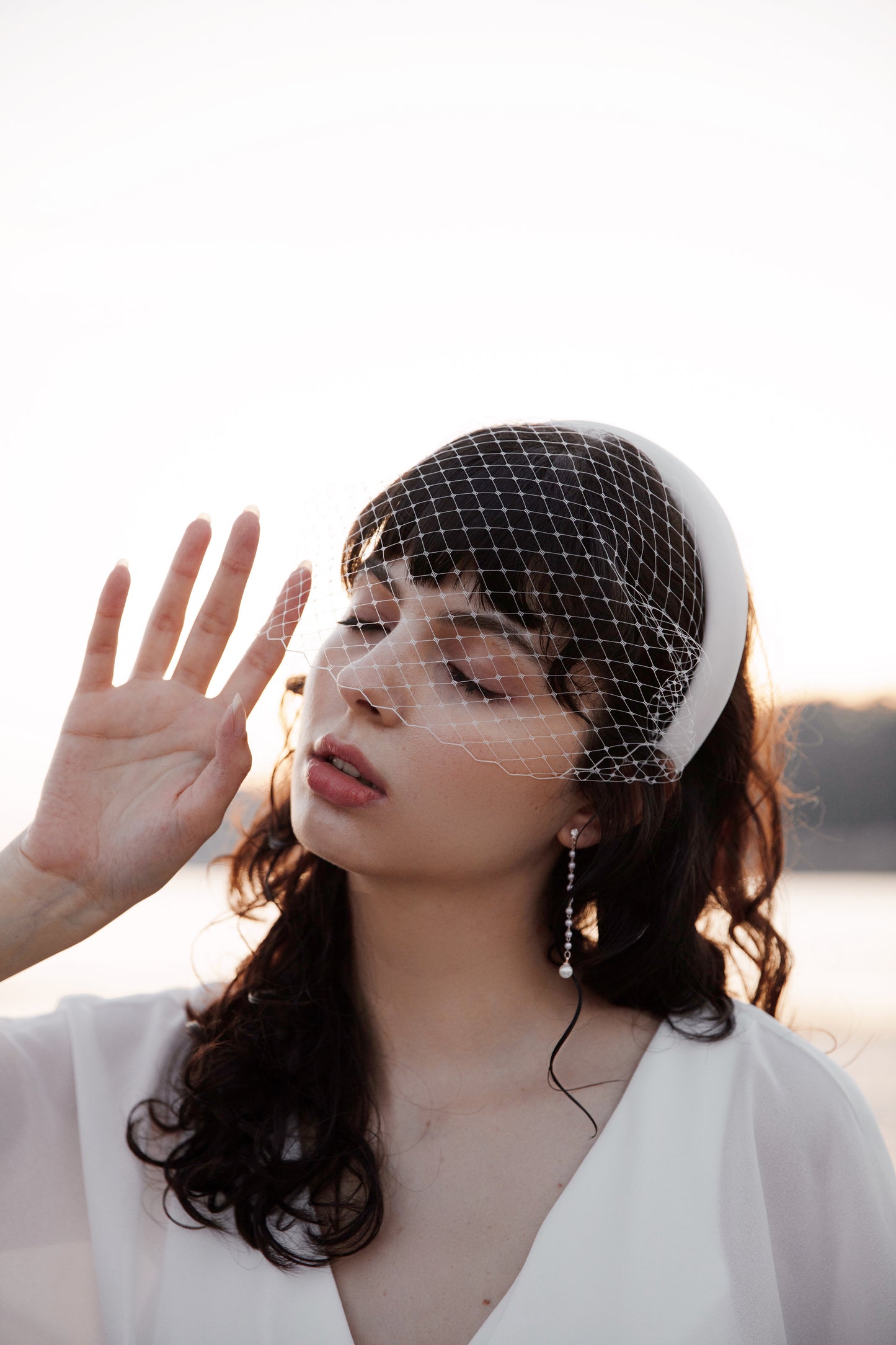 Bridal Headband Birdcage Veil