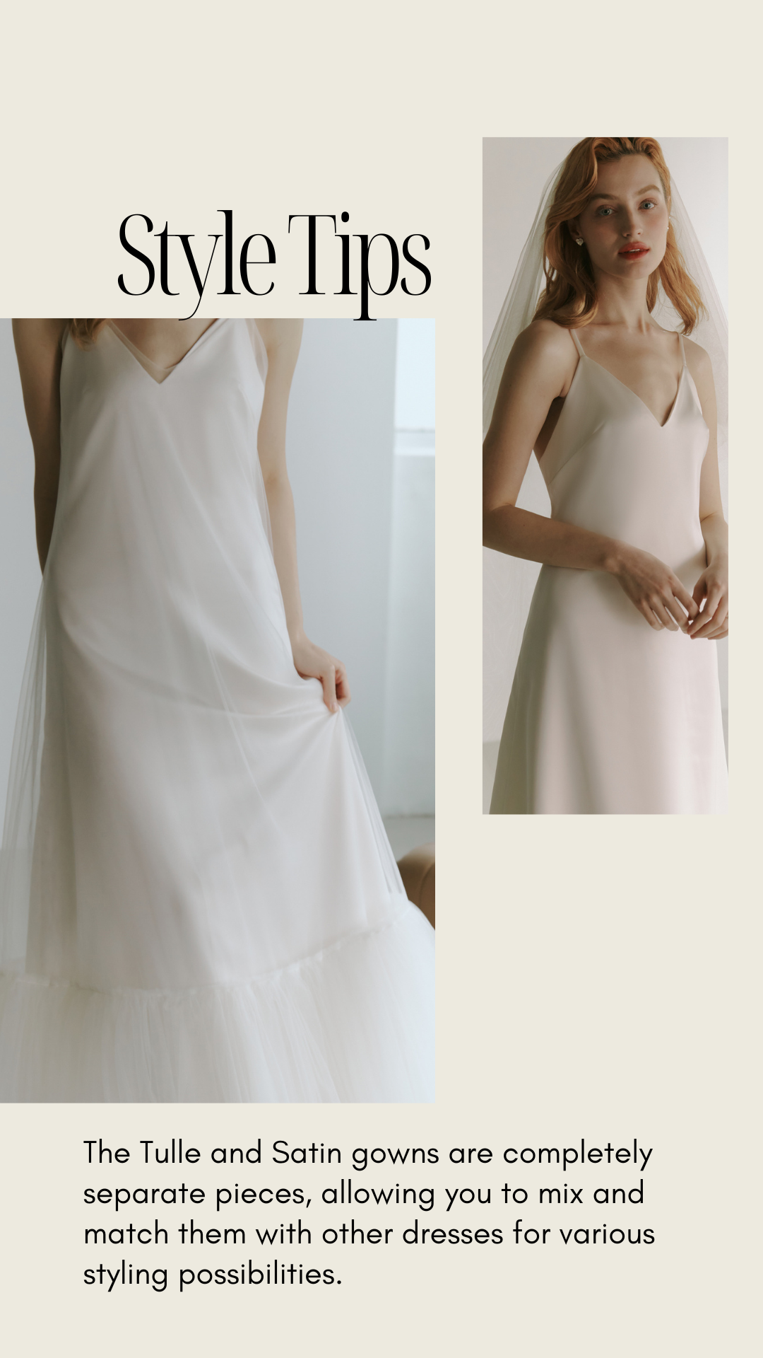 Elegant Tulle Slip Wedding Dress