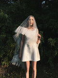 Ruffle Edge Bridal Veil