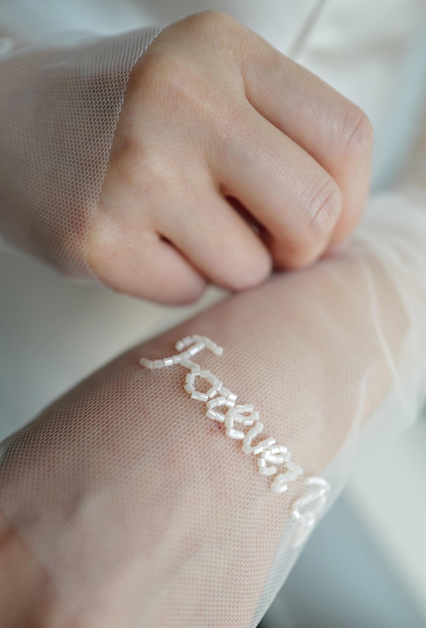 Personalized Fingerless Gloves Tulle Sleeves