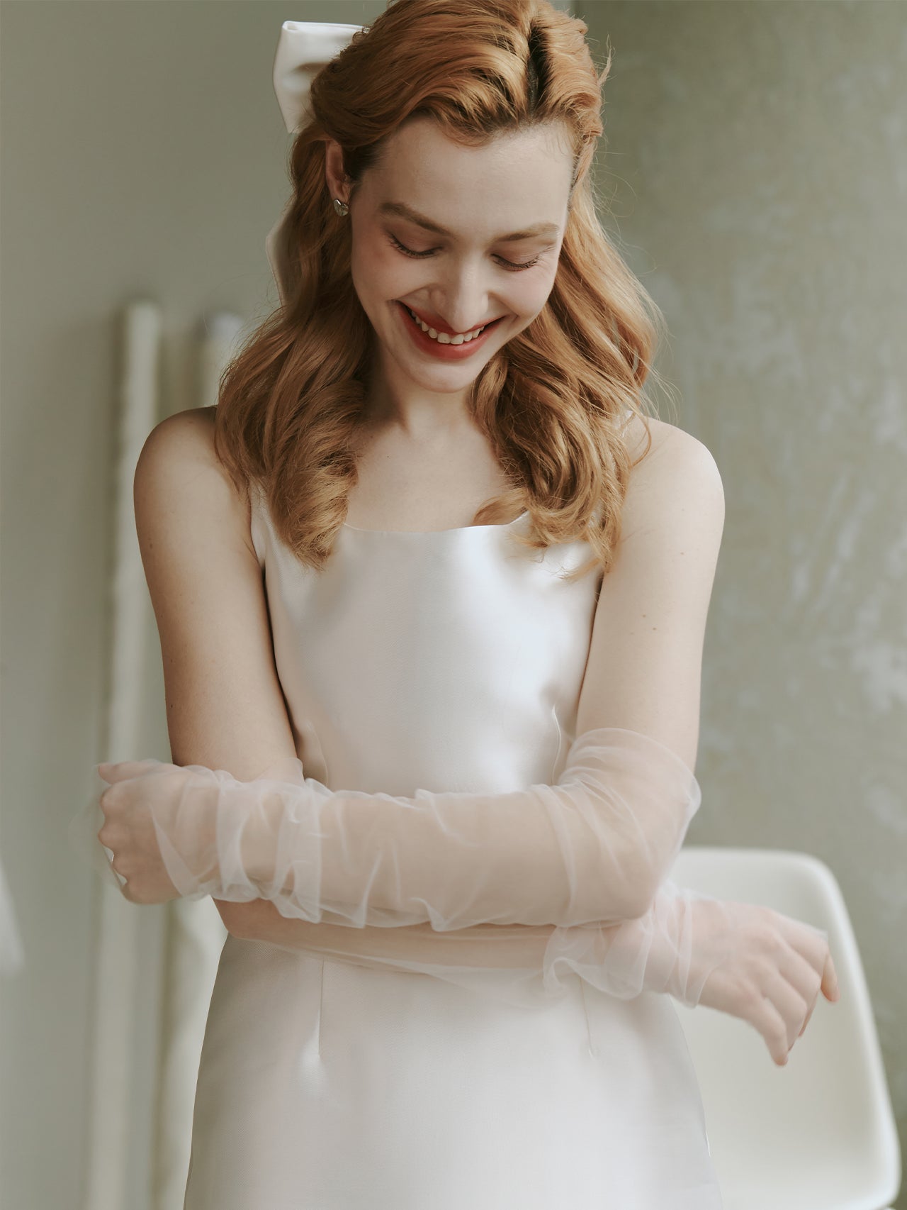 Silky Satin Oversized Bridal Bow
