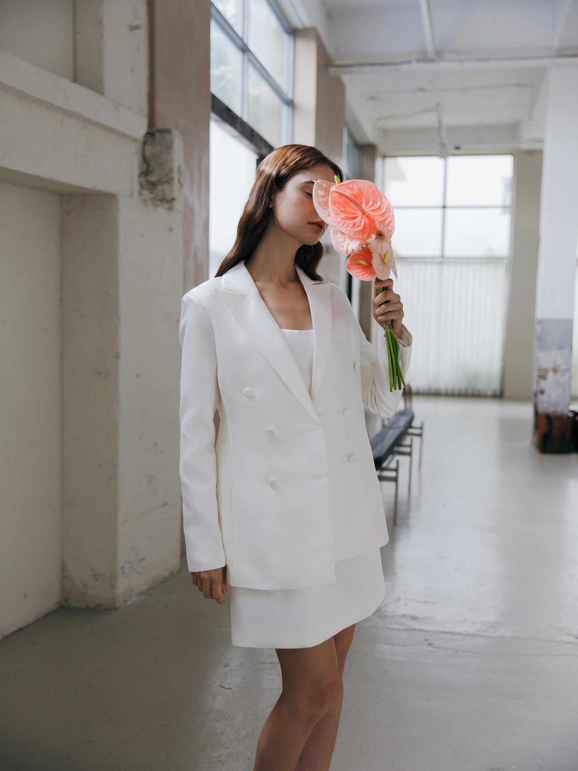 Bridal Jacket White Wedding Blazer