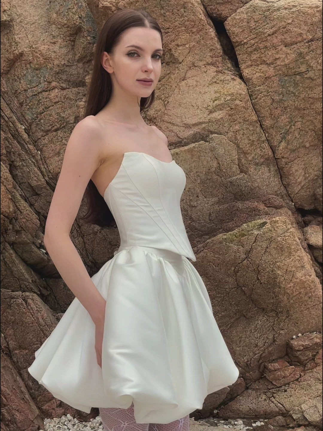Corset Bubble Skirt Set - Two Piece Wedding Dress