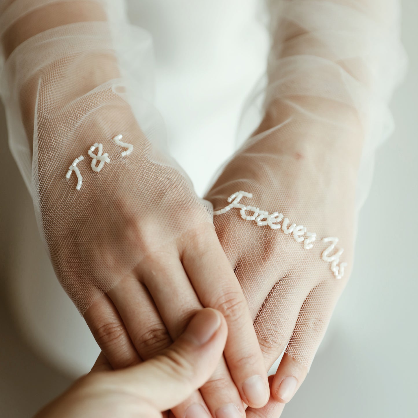 Personalized Fingerless Gloves Tulle Sleeves